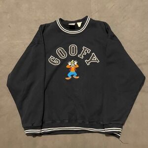 Vintage Disney Goofy Crewneck‎ Sweatshirt Disney Store Black Size Medium